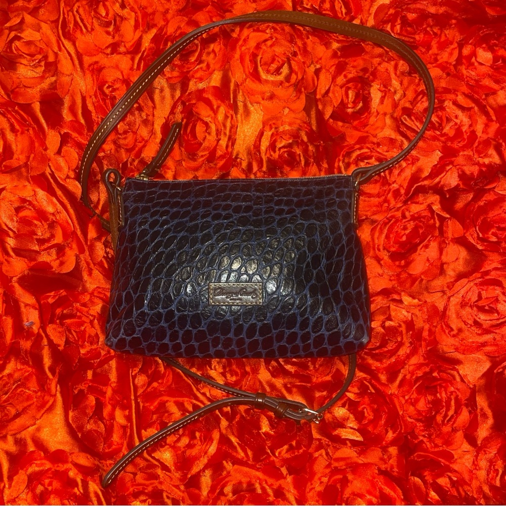 Dooney and Bourke Blue Croc crossbody